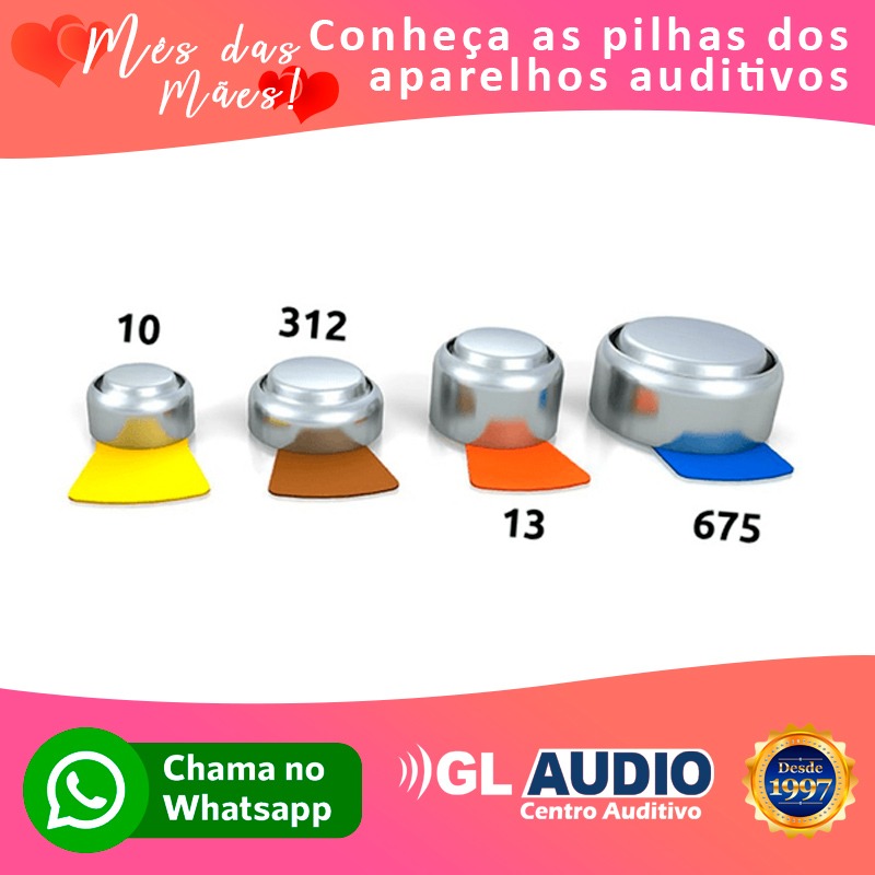 Conheça as pilhas dos aparelhos auditivos Conheça as pilhas dos aparelhos auditivos