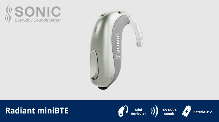 Aparelho Auditivo Radiant miniBTE